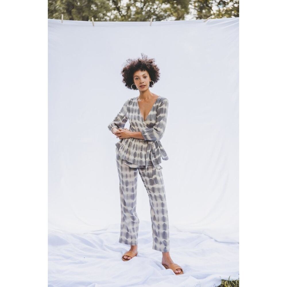 Voloshin Rhea Wrap Top in Wash Tie Dye Size Small Sold out $118